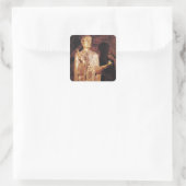 Büste von St. Baudime Quadratischer Aufkleber (Tasche)
