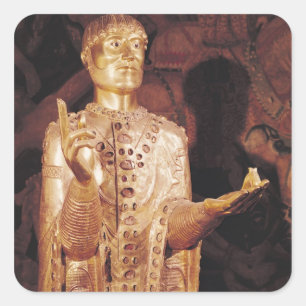 Büste von St. Baudime Quadratischer Aufkleber