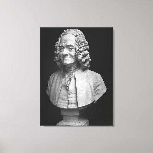 Büste von Voltaire Leinwanddruck (Vorderseite)