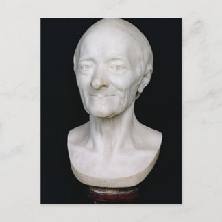 Büste von Voltaire ohne seine Perücke, 1778 Postkarte