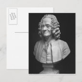 Büste von Voltaire Postkarte (Vorne/Hinten)