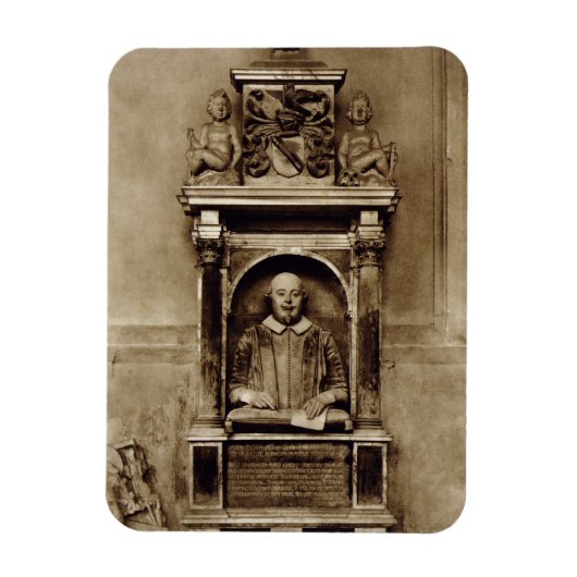Büste von William Shakespeare (1564-1616) und insc Magnet (Vertikal)