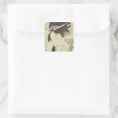 Büstenporträt des Heldenkioto der Itoya Quadratischer Aufkleber (Tasche)