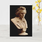 Büstenstatue Beethoven Karte (Gelbe Blume)