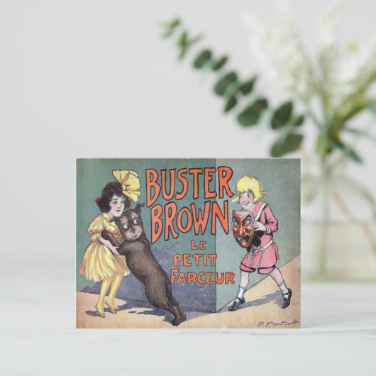 Buster Brown Postkarte (Stehend Vorderseite)