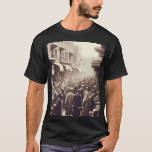 Bustling 1920S Marrakesch Ai Artwork Vintag Black T-Shirt