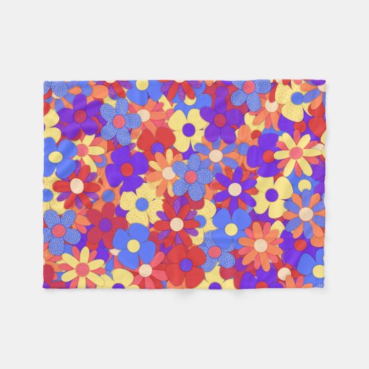 Bustling Bouquet Fleece Blanket (Vorderseite (Horizontal))