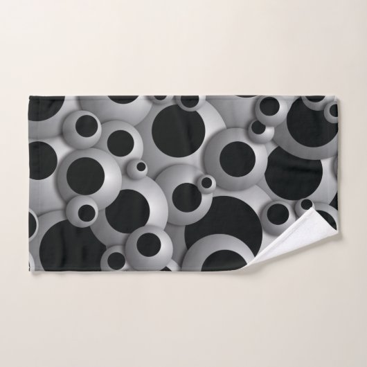 Bustling Bubbles Black Badhandtuch Set (Handtuch)