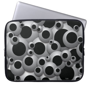Bustling Bubbles Black Laptopschutzhülle