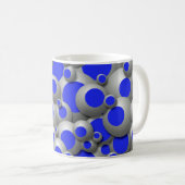 Bustling Bubbles Blue Coffee Tasse (VorderseiteRechts)