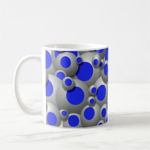 Bustling Bubbles Blue Coffee Tasse