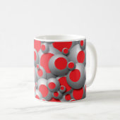 Bustling Bubbles Red Coffee Tasse (VorderseiteRechts)