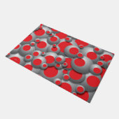 Bustling Bubbles Red Doormat Fußmatte (Schrägansicht)