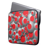 Bustling Bubbles Red Laptopschutzhülle (Vorderseite Links)