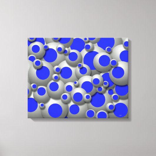 Bustling Bubbles Royal Blue Canvas Print Leinwanddruck (Vorderseite)