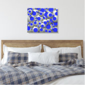 Bustling Bubbles Royal Blue Canvas Print Leinwanddruck (Insitu (Schlafzimmer))