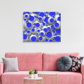 Bustling Bubbles Royal Blue Canvas Print Leinwanddruck (Insitu (Wohnzimmer))
