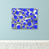 Bustling Bubbles Royal Blue Canvas Print Leinwanddruck (Insitu (Holzboden))