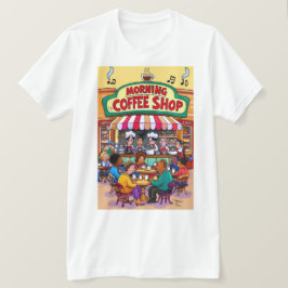 Bustling Morning Coffee Vibes T-Shirt