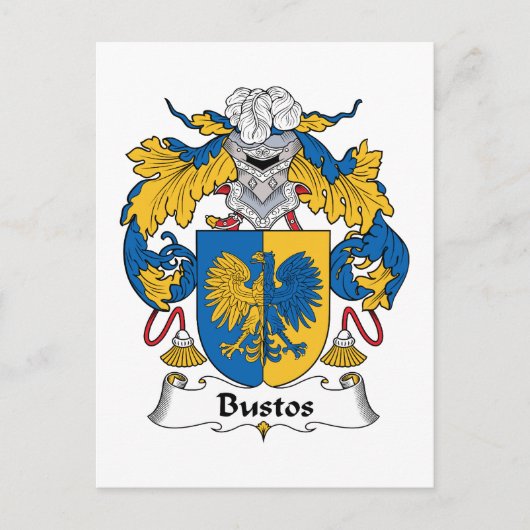 Bustos Familienwappen Postkarte (Vorderseite)