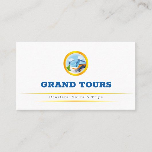 Bustourismus | Agent für Reisen Visitenkarte (Vorderseite)