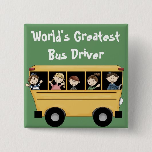 Bustreiber-Knopf Schulbus ~ Welt bestster Button (Vorderseite)