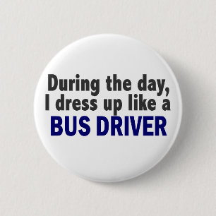 Bustreiber während des Tages Button