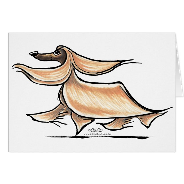 Busy Afghan Hound (Vorderseite (Horizontal))