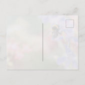 "Busy as a Little Bumble Bee" Soft Pastel Flowers Postkarte (Rückseite)