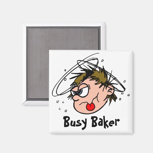 Busy Baker Magnet (Vorderseite/Rückseite)