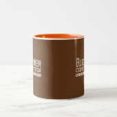 Busy Beaver Construction White Gfx Zweifarbige Tasse (Mittel)