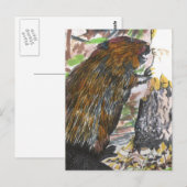 Busy Beaver Postkarte (Vorne/Hinten)
