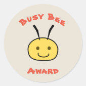 Busy Bee Award Runder Aufkleber (Vorderseite)