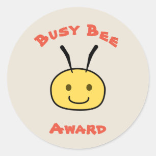 Busy Bee Award Runder Aufkleber