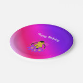 Busy Bee Birthday Pappteller (Schrägansicht)