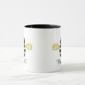 Busy Bee Buzz Whimsical Illustration Office Desk Tasse (Zentrum)
