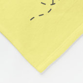 Busy Bee Cute Yellow Pattern Fleecedecke (Ecke)