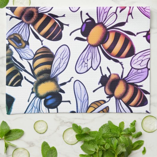 Busy bee  geschirrtuch (Gefaltet)