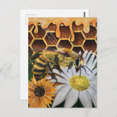 Busy Bee Postkarte (Vorne/Hinten)