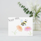 Busy Bee Postkarte (Stehend Vorderseite)