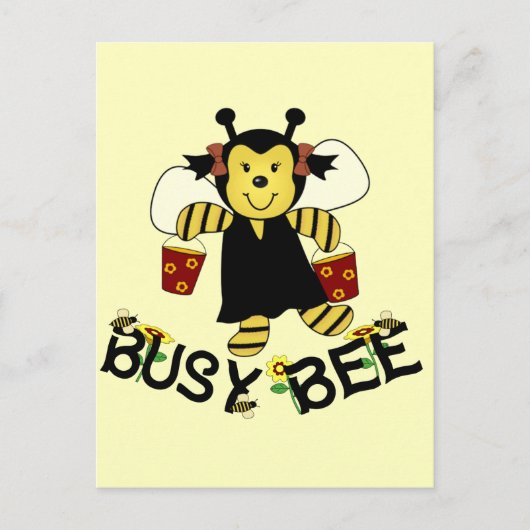 Busy Bee Postkarte (Vorderseite)