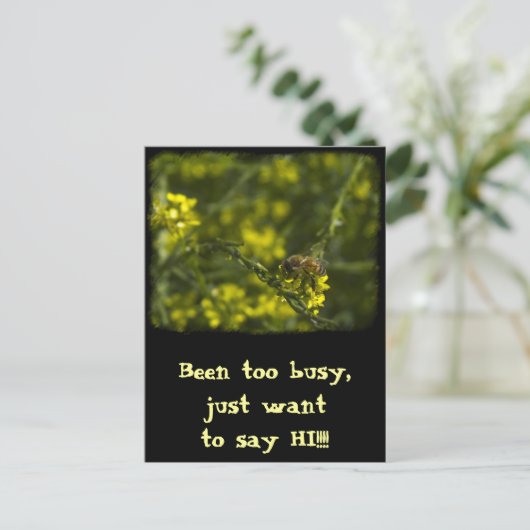 Busy Bee Postkarte (Stehend Vorderseite)