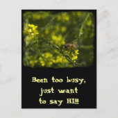 Busy Bee Postkarte (Vorderseite)