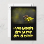 Busy Bee Postkarte (Vorne/Hinten)