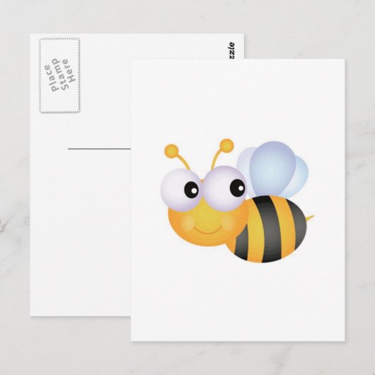 Busy Bee Postkarte (Vorne/Hinten)