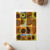 Busy Bee Sunflower Collage  Mitteilungskarte (Vorderseite/Rückseite Beispiel)