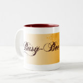 Busy-Bee-Tea-Tasse Zweifarbige Tasse (Vorderseite Links)