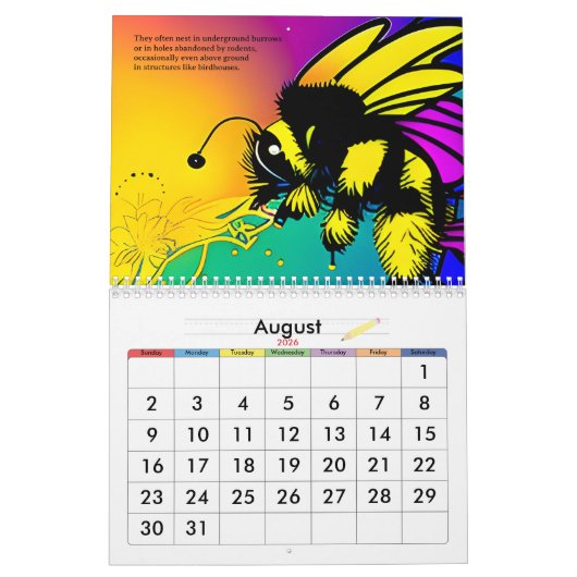 Busy-Bee-Tischkalender Kalender (Aug 2026)
