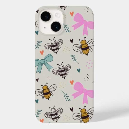 Busy Bees and Bows Phone Case (Rückseite)