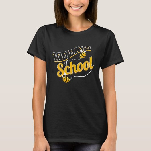 Busy Bee's For 100 Days Of School T-Shirt (Vorderseite)